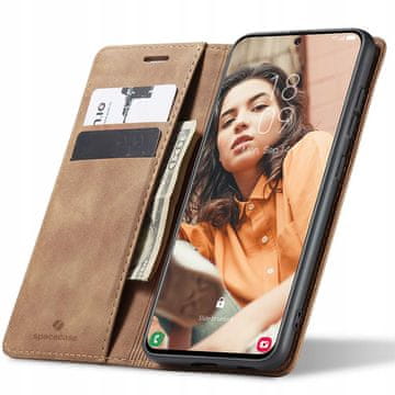 shumee Denarnica SC za Galaxy S21 FE svetlo rjava