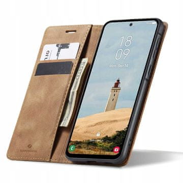 shumee Denarnica Spacecase za Galaxy A56 svetlo rjave barve