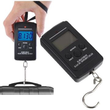 shumee Elektronska turistična tehtnica za prtljago, ročna LCD s kavljem, 40 kg