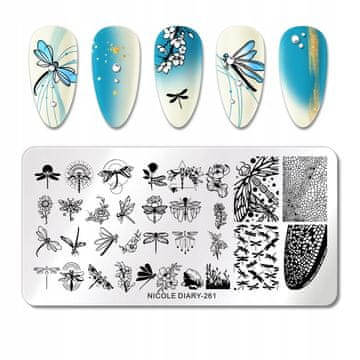 shumee Ploščica za žigosanje nohtov DRAGONFLY