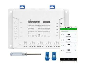 shumee Sonoff 4CH Pro R3 4-kanalno WiFi + RF 433MHz stikalo s storitvijo nadgradnje vdelane programske opreme SUPLA