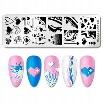 shumee Ploščica za žigosanje nohtov SRCE