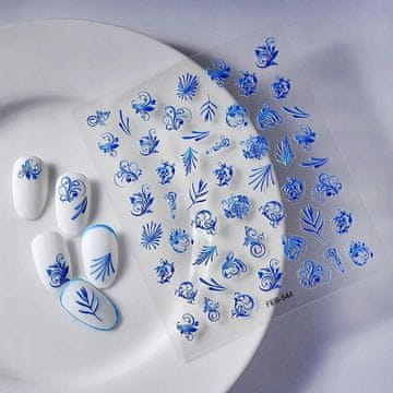 shumee 3D nalepke za nohte samolepilne konveksne vzorce cvetje okras