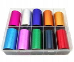 shumee 10x FOLIJA ZA PRENOS 10 cm x 4 cm KOMPLET HOLO BARV