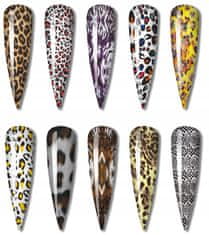 shumee FOLIJA ZA PRENOS 10 cm x 4 cm RDEČE LEOPARDJEVE PIKE