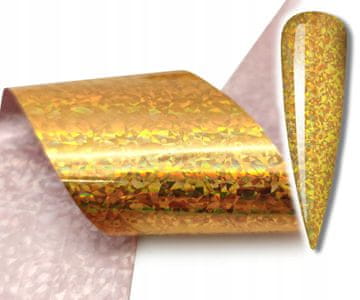 shumee FOLIJA ZA PRENOS NOHTOV 10cmx4cm ZLATA HOLO