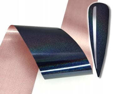shumee FOLIJA ZA PRENOS 10 cm x 4 cm TEMNO MODRA HOLOGRAFSKA