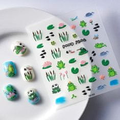 shumee 3D nalepke za nohte samolepilne konveksne vzorce FROG
