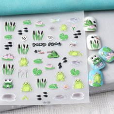 shumee 3D nalepke za nohte samolepilne konveksne vzorce FROG