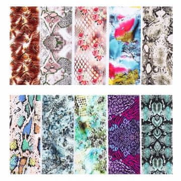 shumee 10x FOLIJA ZA PRENOS NOHTOV 10cmx4cm KOMPLET KAČA, KAČJA KOŽA