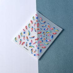 shumee 3D nalepke za nohte samolepilne reliefne vzorce PERJE