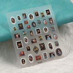 shumee 3D nalepke za nohte, samolepilne, konveksne, z vzorci, slika Mone Lise