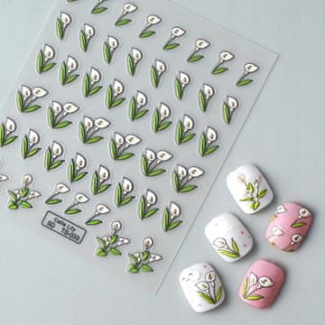 shumee Samolepilne konveksne 3D nalepke za nohte z vzorci kale