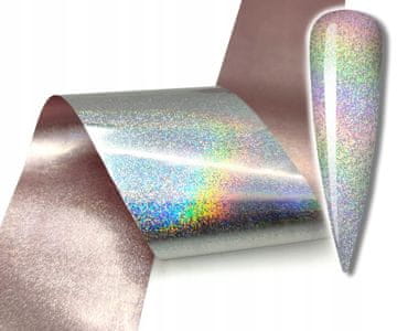 shumee FOLIJA ZA PRENOS 10cmx4cm SREBRNA HOLOGRAFSKA