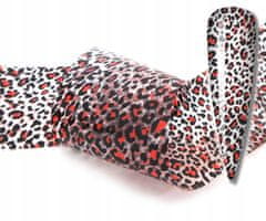 shumee FOLIJA ZA PRENOS 10 cm x 4 cm RDEČE LEOPARDJEVE PIKE