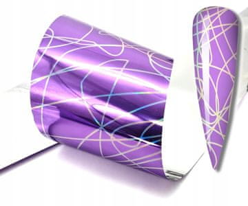 shumee FOLIJA ZA PRENOS NOHTOV 10cmx4cm VIJOLIČNA