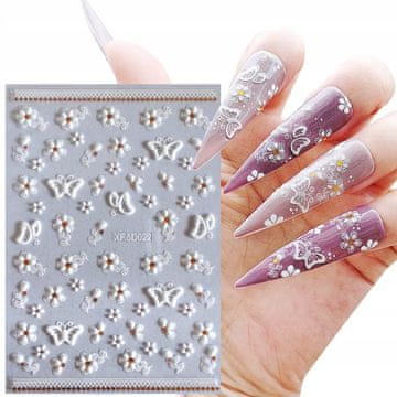 shumee 5D nalepke za nohte z vzorci metuljev