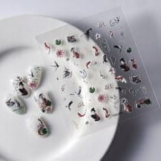 shumee 3D nalepke za nohte samolepilne konveksne vzorce JAPONSKA