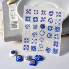 shumee 3D nalepke za nohte, samolepilne, konveksne, z vzorci MANDALA, PORCELAN