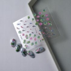 shumee 3D nalepke za nohte s samolepilnimi konveksnimi vzorci RIBE, KOI KRAP
