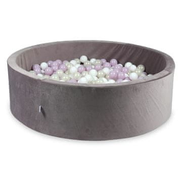 shumee Suha žogica 700 kosov 130x40 Velvet lila: bela, svetlo roza biserna, opalescentna