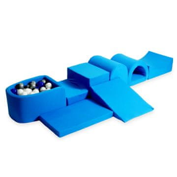 shumee Največje penasto igrišče z bazenom micro blue + 100 žog: modra, srebrna, bela