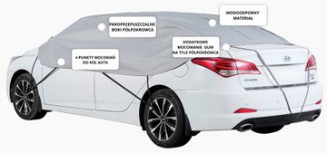 shumee Polovična prevleka za avtomobilsko cerado Sedan L Exclusive SOFT