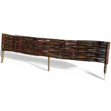 shumee Vrtna obroba iz pletenega materiala. Vrtna palisada. Pletena ograja 100 cm