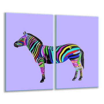shumee Steklena deska 2x 30x52 Zebra