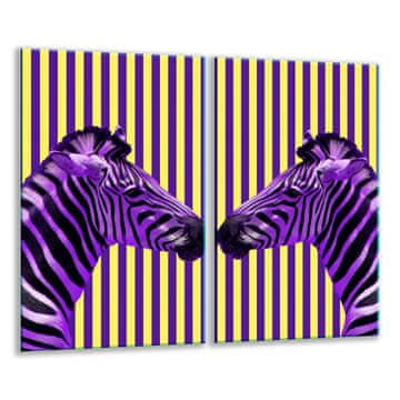shumee Steklena deska 2x 30x52 Zebra