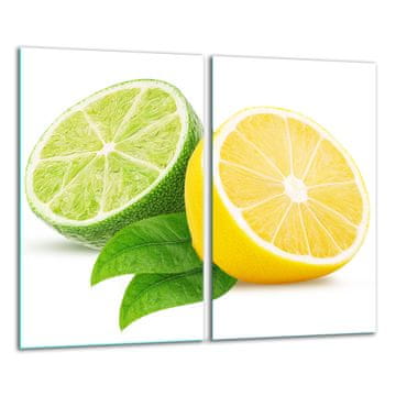 shumee Steklena deska za rezanje 2x 30x52 limona