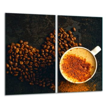 shumee Steklena deska za rezanje 2x 30x52 kava