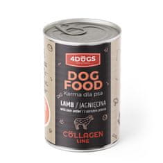 4DOGS Hrana Collagen Line - z rogovjem in jagnjetino 400 g - 10+2 gratis