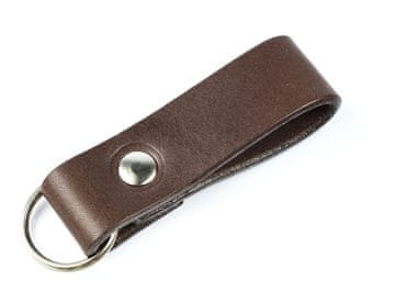 shumee Obesek za ključe, prstan za ključe, usnje ČOKOLADNO RJAVA Črno drevo, obesek za ključe