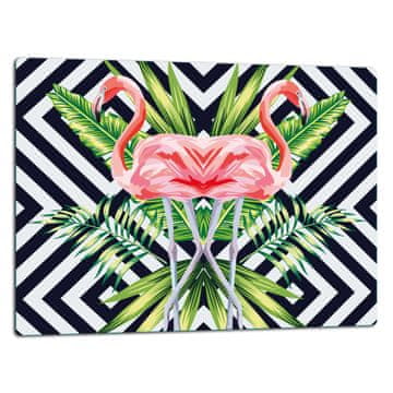 shumee Steklena ploa rezalna ploa 52x40 Flamingo