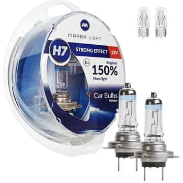 shumee ŽARNICE MARBA LIGHT STRONG EFFECT H7 55W 12V W5W