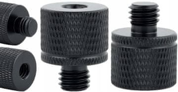shumee Adapter za redukcijo M8 na 1/4"" stativ, aluminij, črne barve, 20 mm