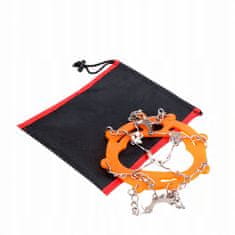 shumee Dereze za čevlje proti zdrsu 38-45, 8-konic, oranžne