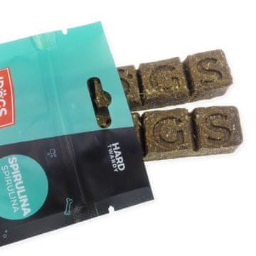 4DOGS Ploščice iz račjega mesa - spirulina in rogovje HARD - 2 kosa