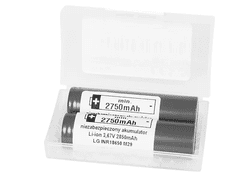 LG Li-ion baterija 18650, 3.6V, 2850mAh, 2kom