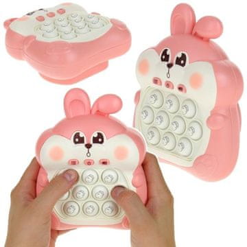 shumee POP IT Elektronska arkadna igra proti stresu Zajec - roza