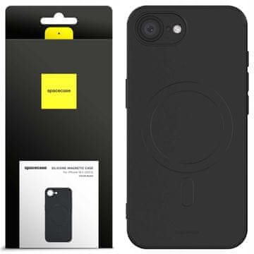 shumee Silikonski magnetni ovitek SC za iPhone 16E, črne barve