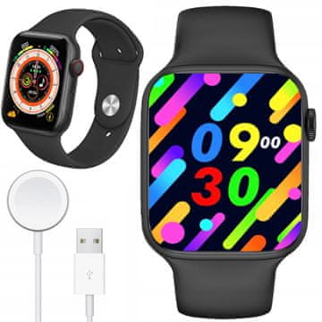 shumee PAMETNA URA WATCH 7 POGOVORI PAMETNI ŠPORT KLICI MENI PL EKG IP67 ČRNA