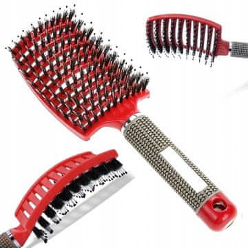 shumee RED ABODY Masažna krtača za lase s ščetinami divjega prašiča