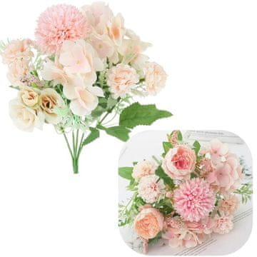 shumee Šopek umetnih rož iz krizantem za vazo 32 cm - roza