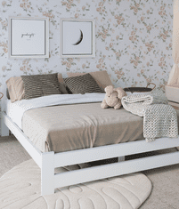 shumee Bela lesena postelja - 120x200 Arizona