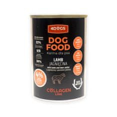 4DOGS Hrana Collagen Line - z rogovjem in jagnjetino 400 g - 10+2 gratis