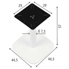 STEMA Belo podnožje za mizo SH-3050-2/D/Š 44,5x44,5 cm