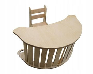 shumee Leseni Montessori gugalnik za otroke, velik, masiven gugalnik, pisalna miza PL