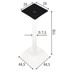 STEMA Belo podnožje za mizo SH-3050-2/V/Š 44,5x44,5 cm